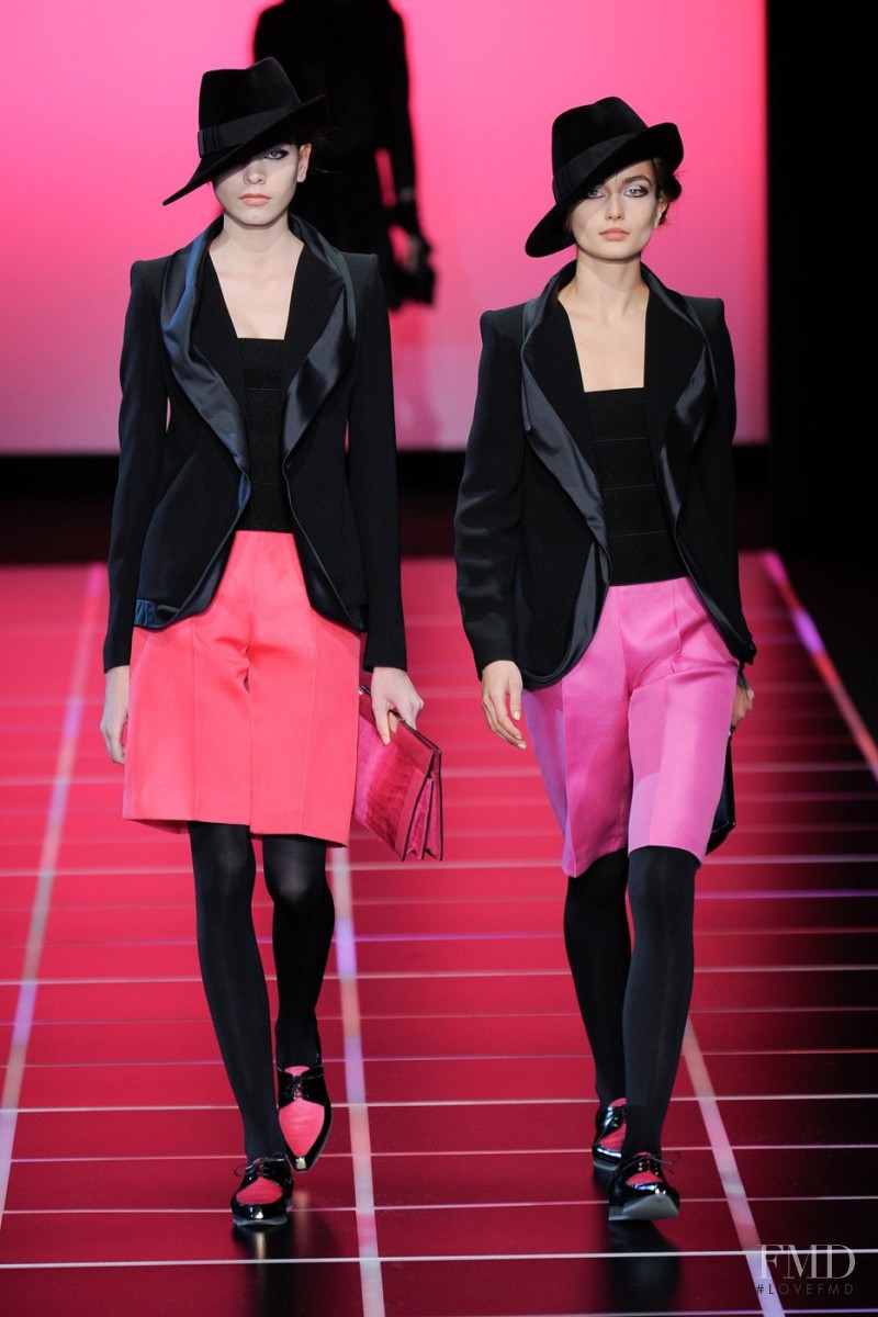 Andreea Diaconu featured in  the Giorgio Armani fashion show for Autumn/Winter 2012