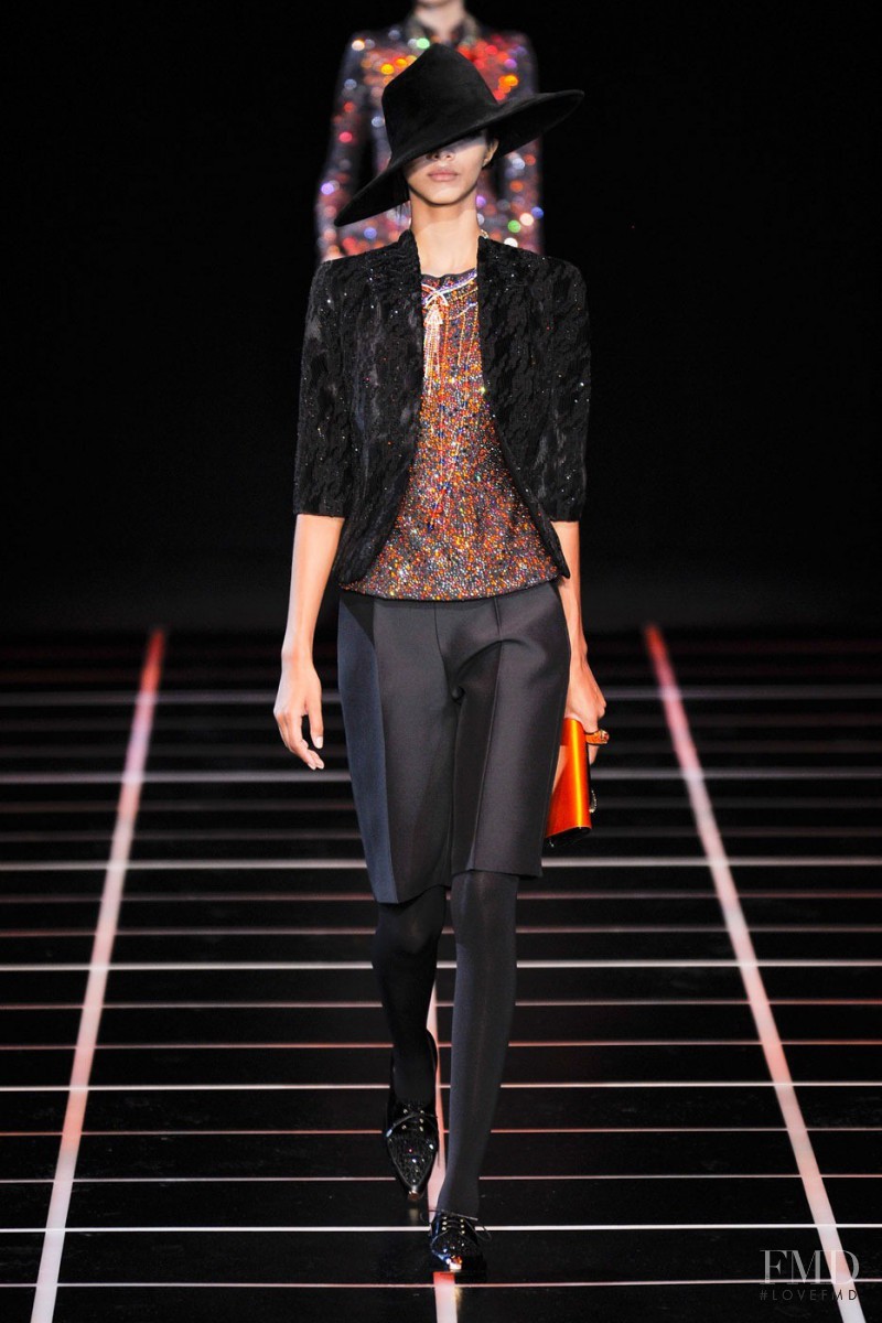 Lais Ribeiro featured in  the Giorgio Armani fashion show for Autumn/Winter 2012