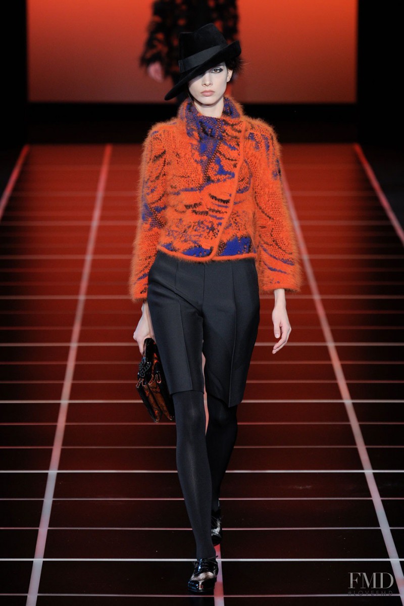 Brenda Kranz featured in  the Giorgio Armani fashion show for Autumn/Winter 2012
