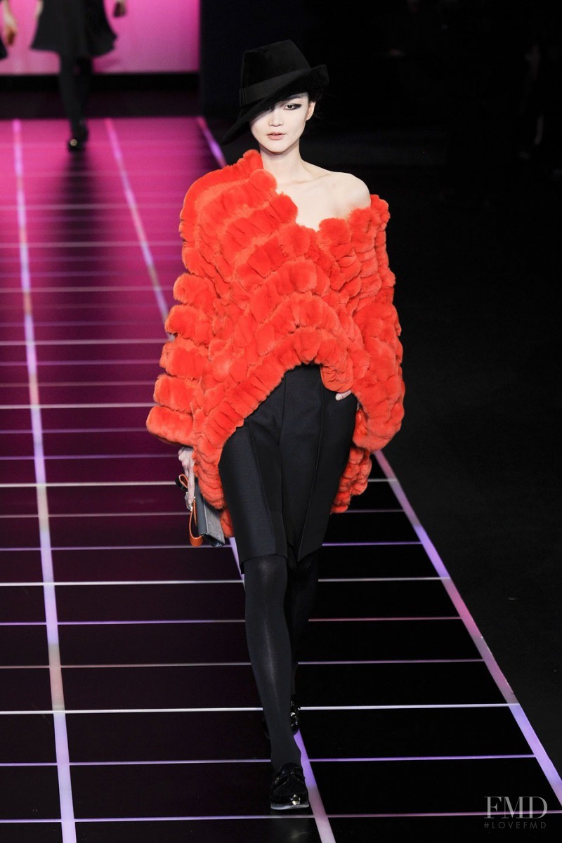 Hye Jung Lee featured in  the Giorgio Armani fashion show for Autumn/Winter 2012