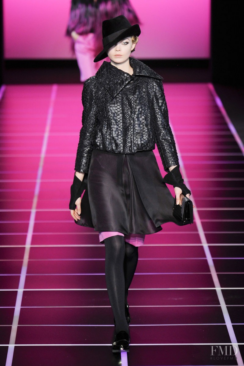 Siri Tollerod featured in  the Giorgio Armani fashion show for Autumn/Winter 2012