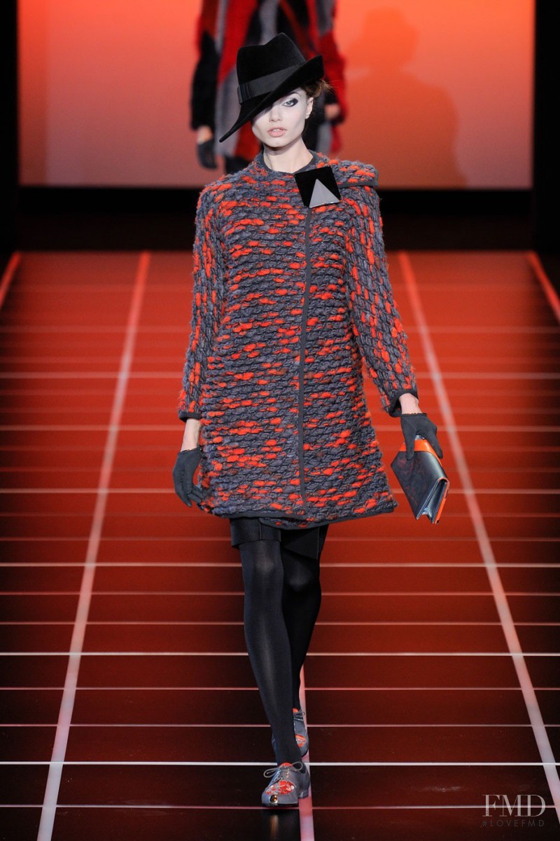 Aiste Kliveckaite featured in  the Giorgio Armani fashion show for Autumn/Winter 2012