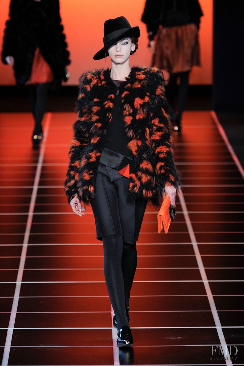 Iryna Lysogor featured in  the Giorgio Armani fashion show for Autumn/Winter 2012