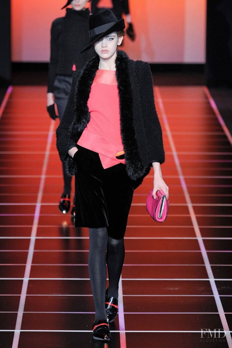 Dijana Radetic featured in  the Giorgio Armani fashion show for Autumn/Winter 2012