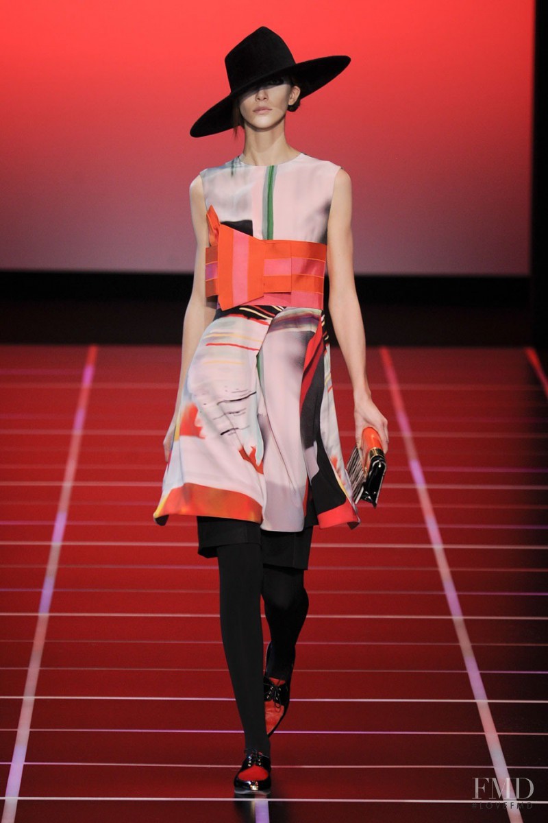 Alana Zimmer featured in  the Giorgio Armani fashion show for Autumn/Winter 2012