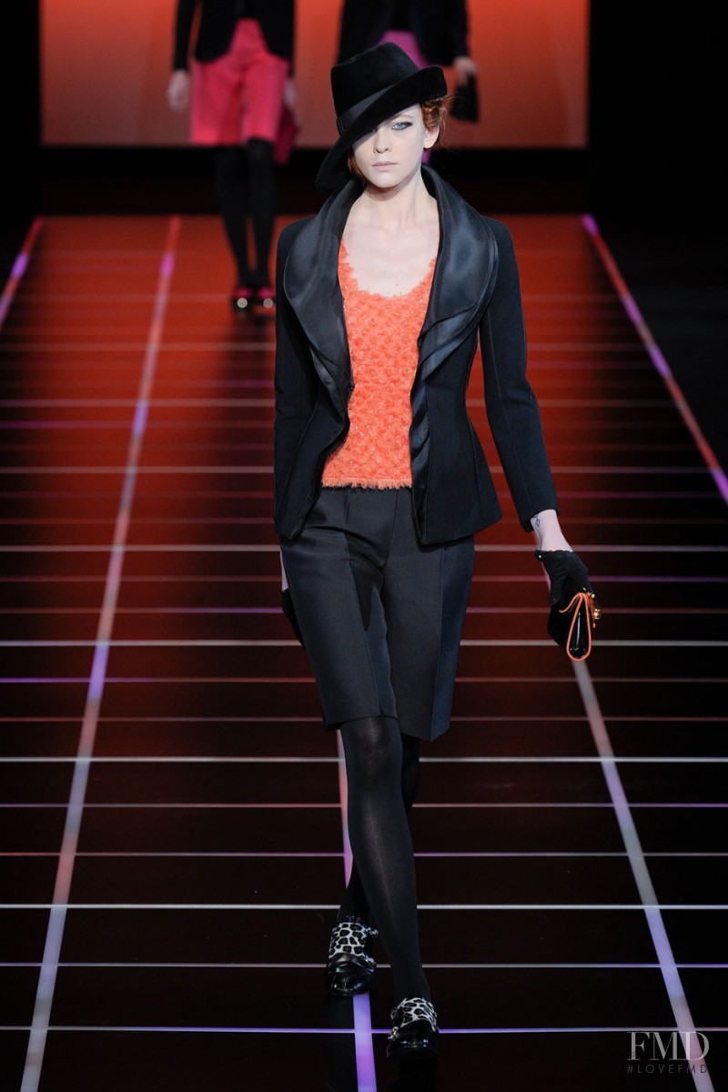 Sabina Smutna featured in  the Giorgio Armani fashion show for Autumn/Winter 2012