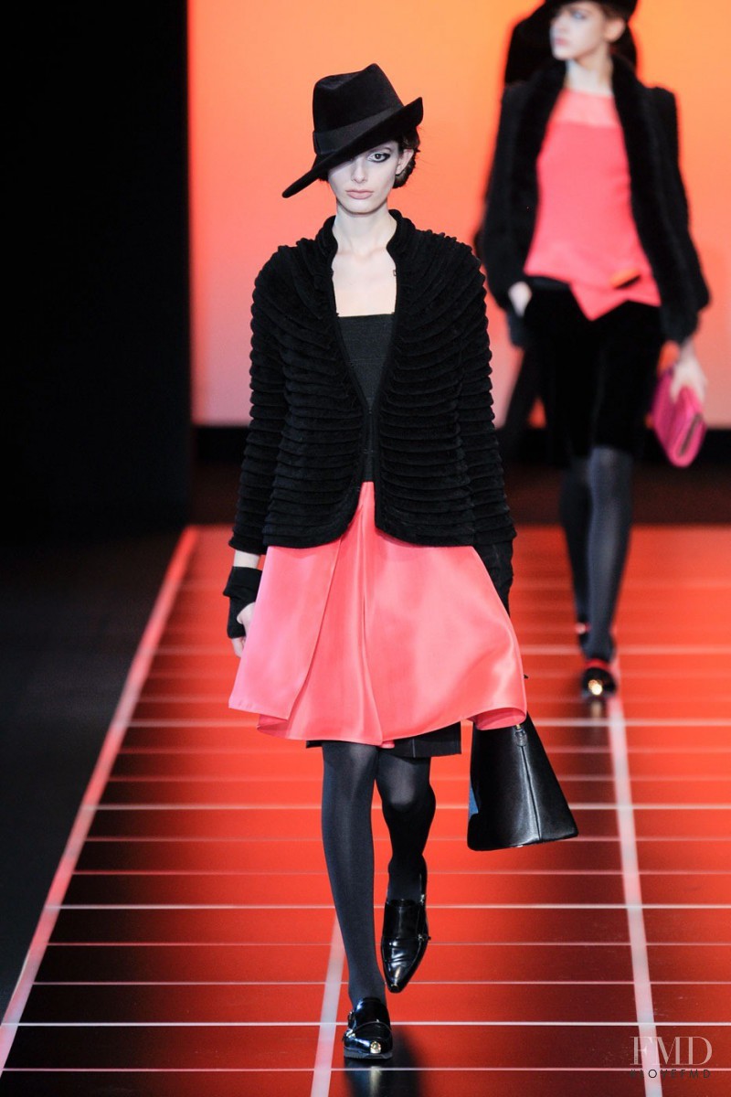 Giulia Manini featured in  the Giorgio Armani fashion show for Autumn/Winter 2012