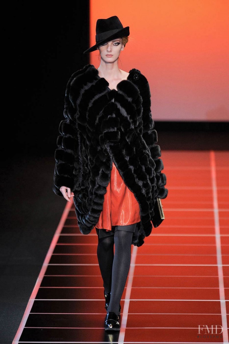 Denisa Dvorakova featured in  the Giorgio Armani fashion show for Autumn/Winter 2012