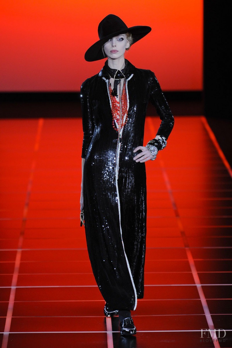 Tanya Dyagileva featured in  the Giorgio Armani fashion show for Autumn/Winter 2012