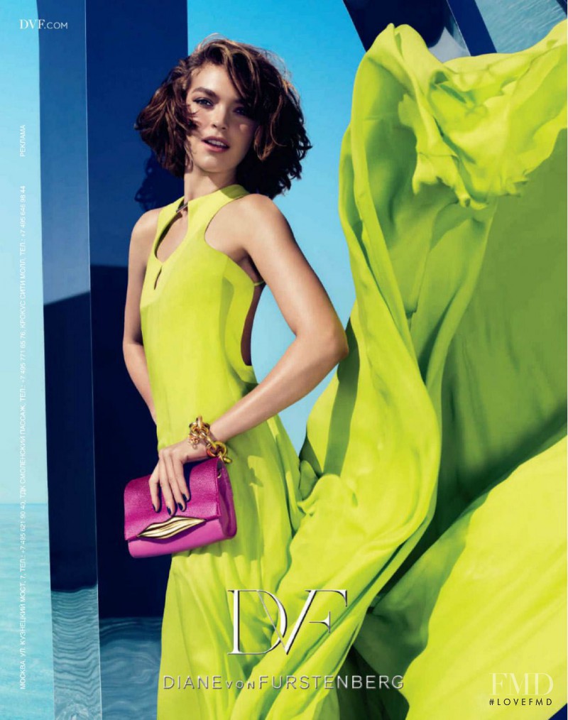 Arizona Muse featured in  the Diane Von Furstenberg advertisement for Spring/Summer 2013