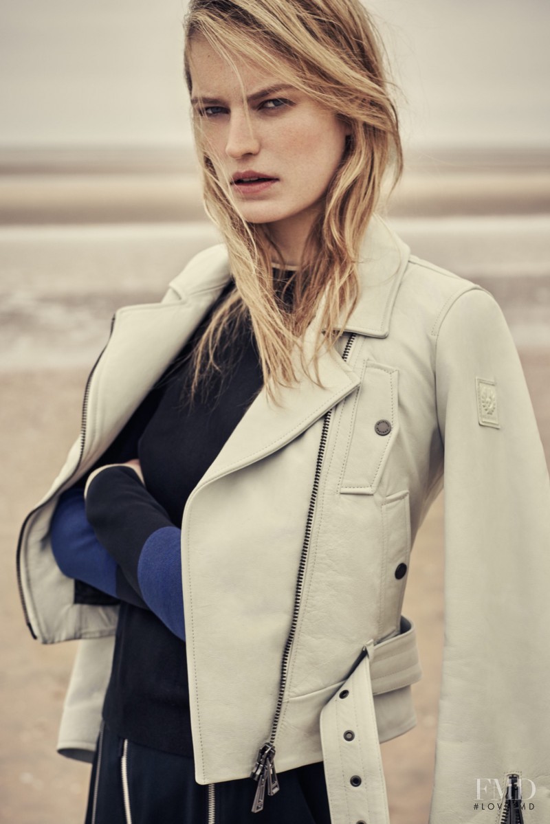 Milou Groenewoud featured in  the Belstaff lookbook for Resort 2016