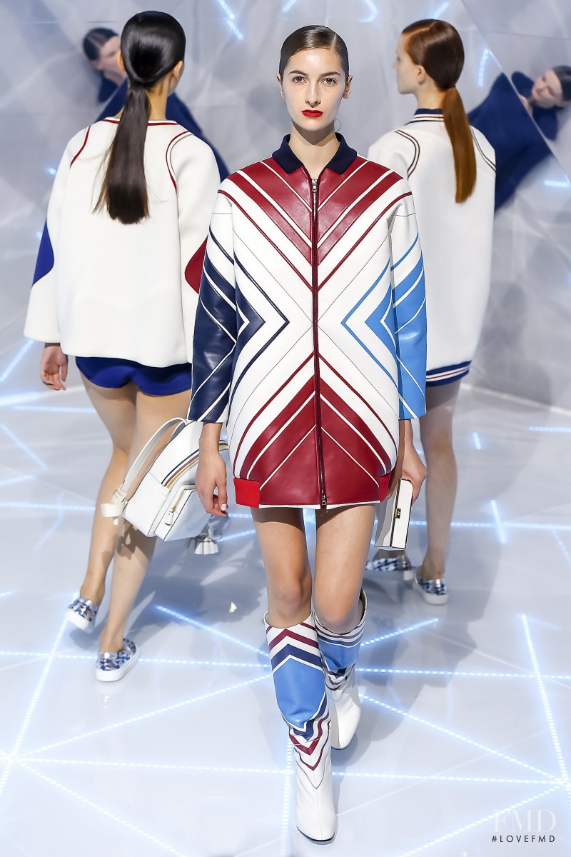 Sarah Endres featured in  the Anya Hindmarch fashion show for Spring/Summer 2016