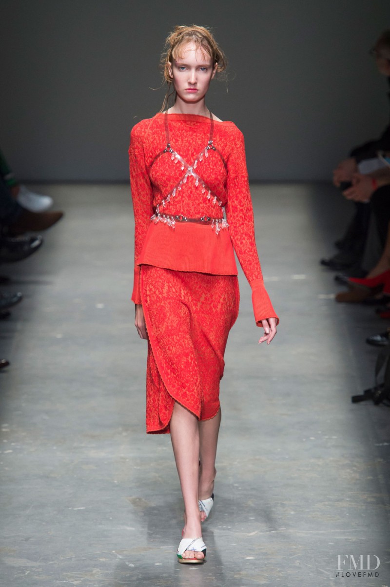 Eva Kaper featured in  the Vivienne Westwood Red Label fashion show for Spring/Summer 2016