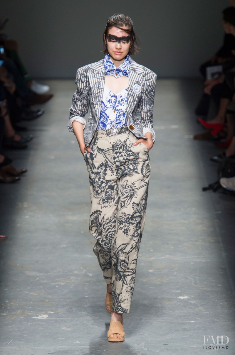 Kouka Webb featured in  the Vivienne Westwood Red Label fashion show for Spring/Summer 2016