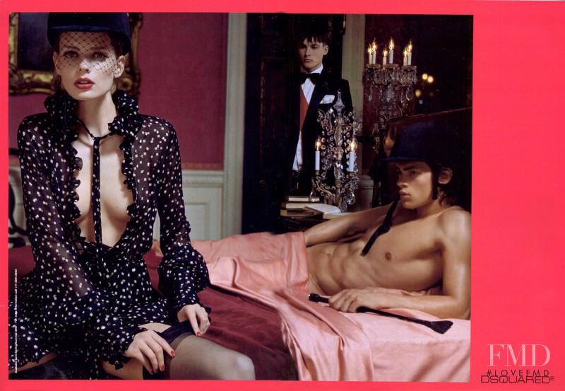 Julia Stegner featured in  the DSquared2 advertisement for Spring/Summer 2006