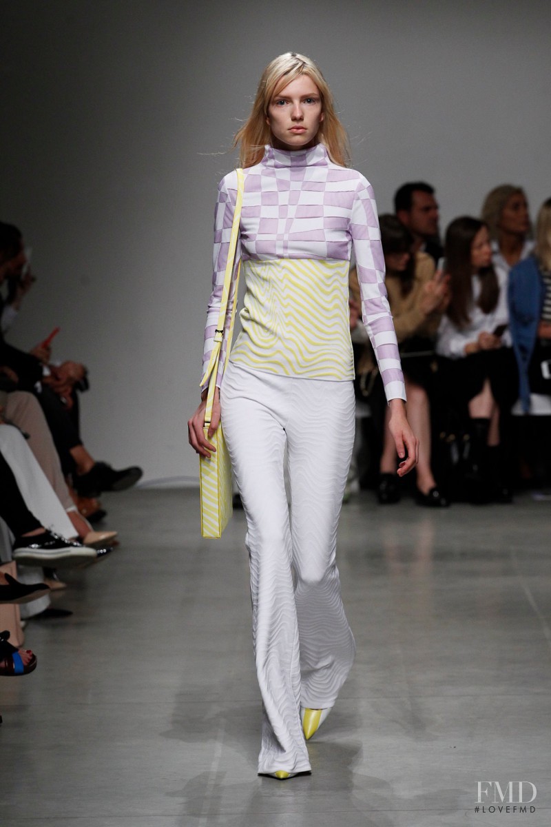 Barbora Bruskova featured in  the Iceberg fashion show for Spring/Summer 2016