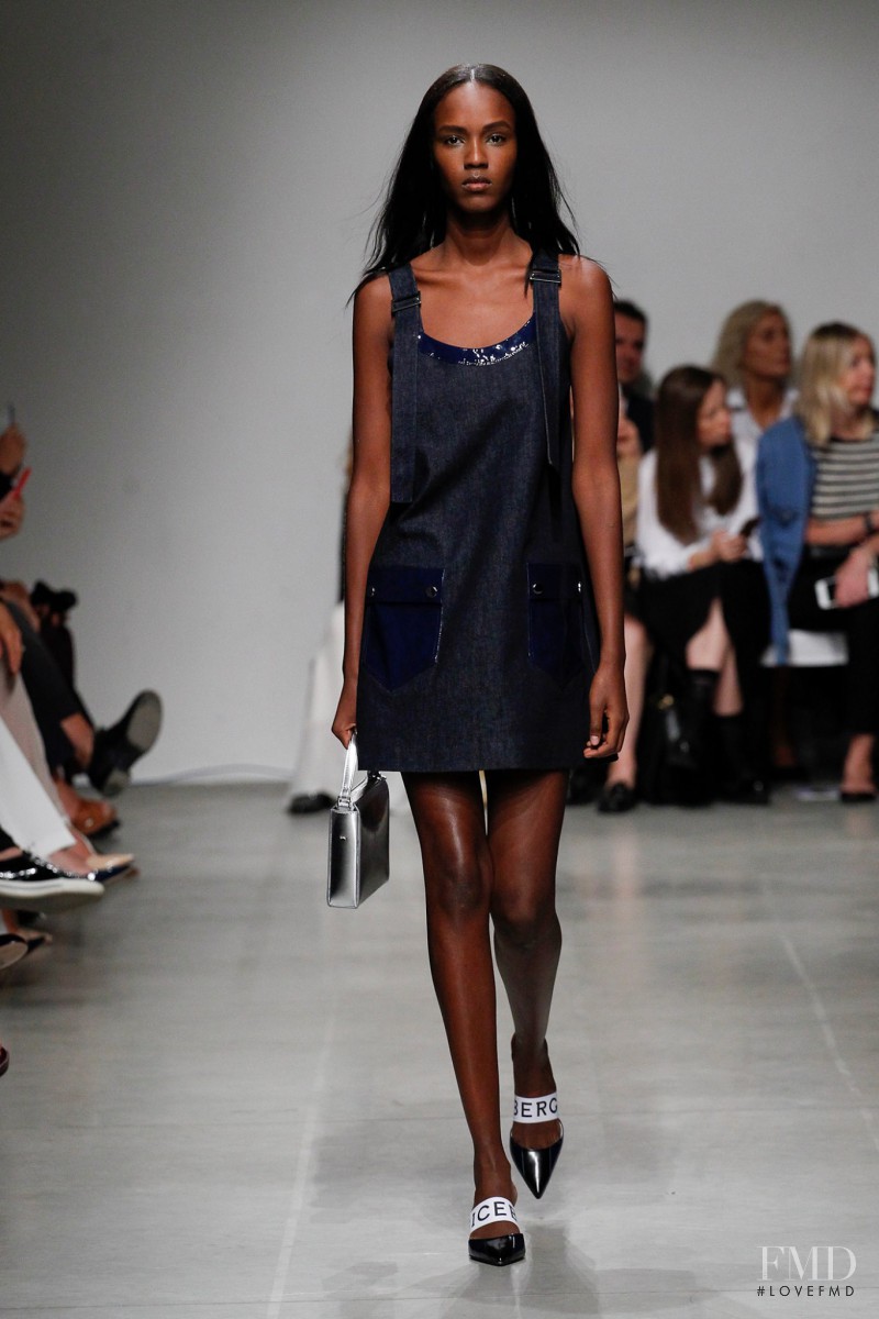 Leila Ndabirabe featured in  the Iceberg fashion show for Spring/Summer 2016