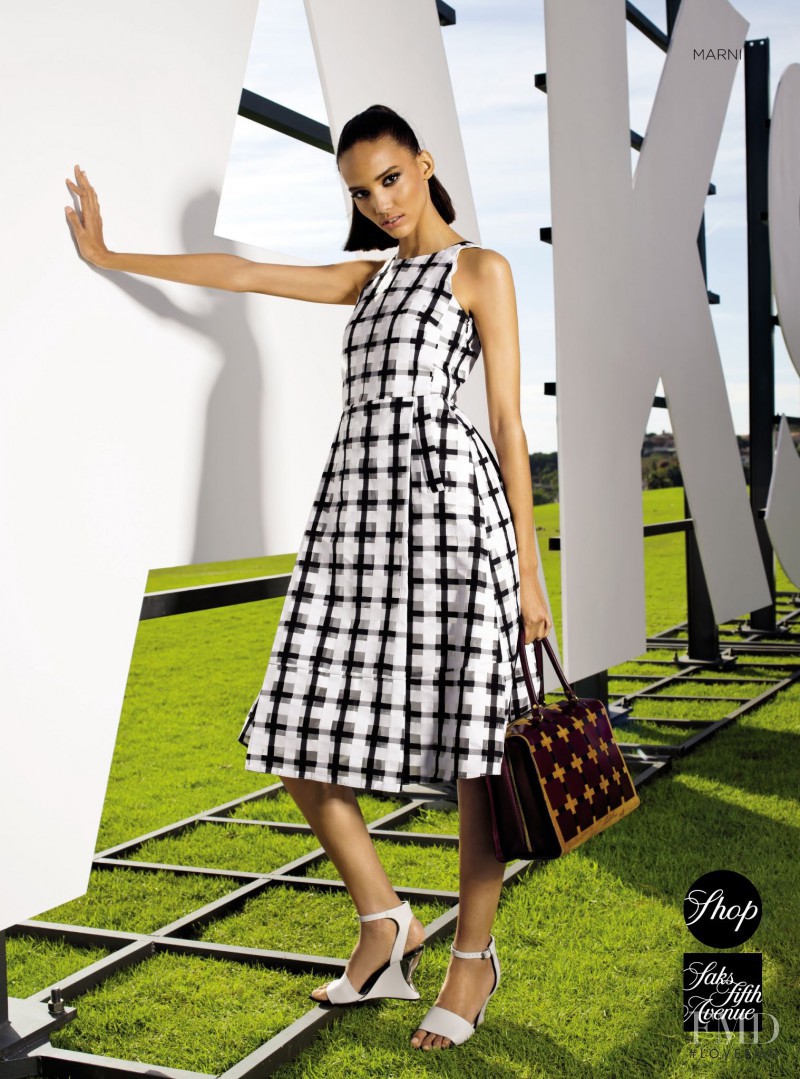 Cora Emmanuel featured in  the Saks Fifth Avenue advertisement for Spring/Summer 2013