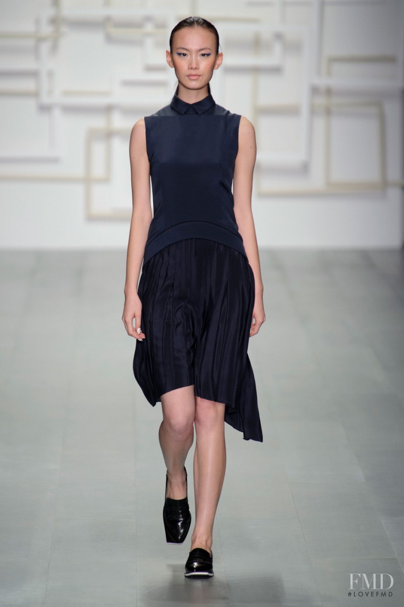Ren Hui featured in  the J JS Lee fashion show for Spring/Summer 2015