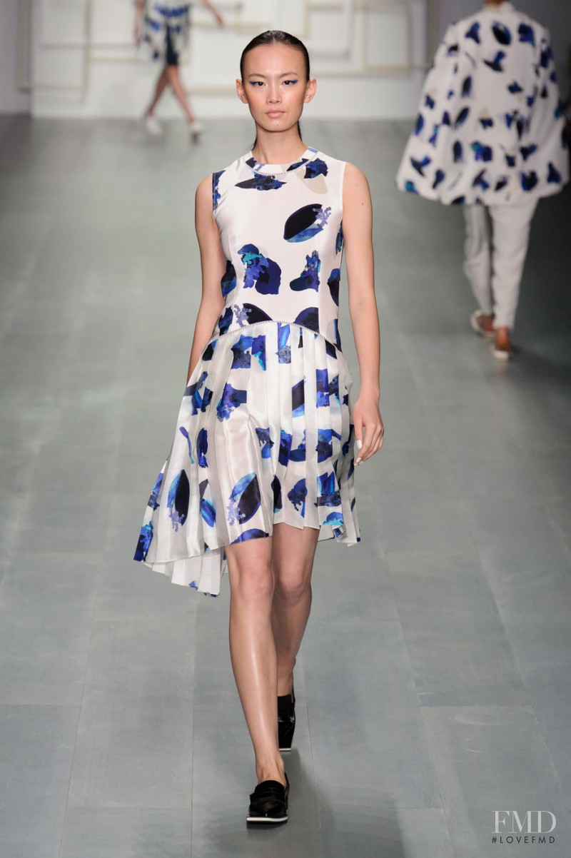 Ren Hui featured in  the J JS Lee fashion show for Spring/Summer 2015