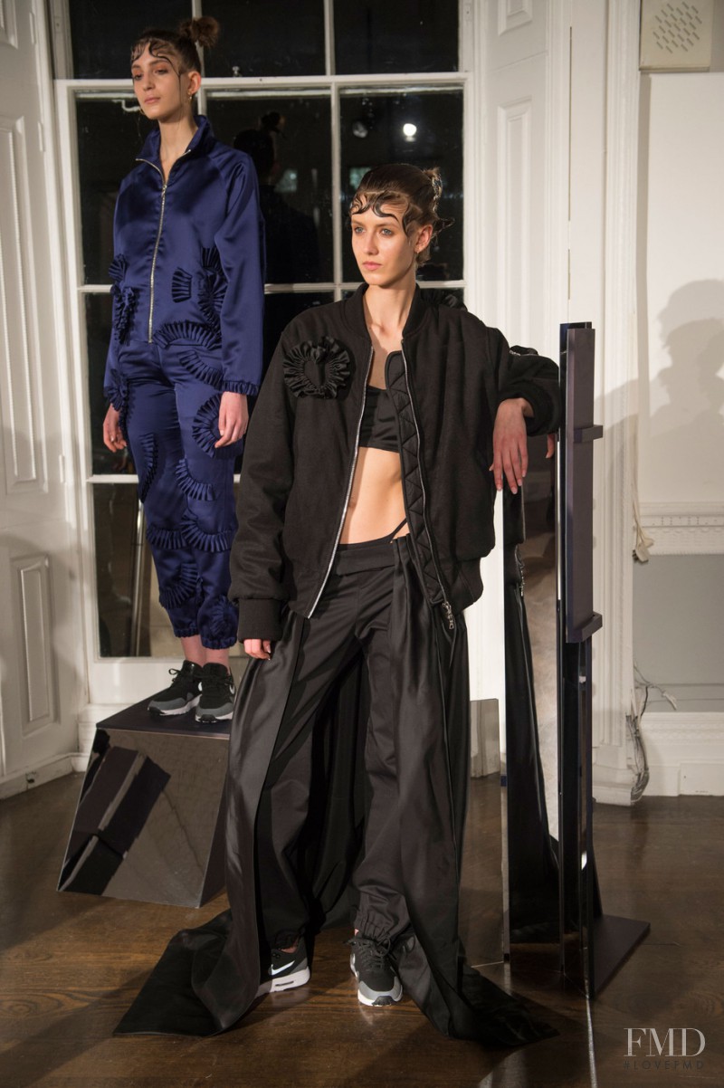 Alyosha Kovalyova featured in  the Fashion East fashion show for Autumn/Winter 2015