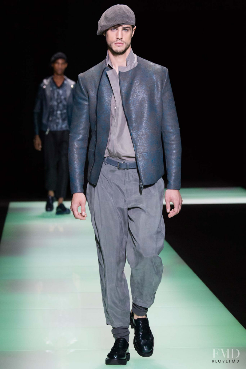Andy Walters featured in  the Emporio Armani fashion show for Spring/Summer 2016