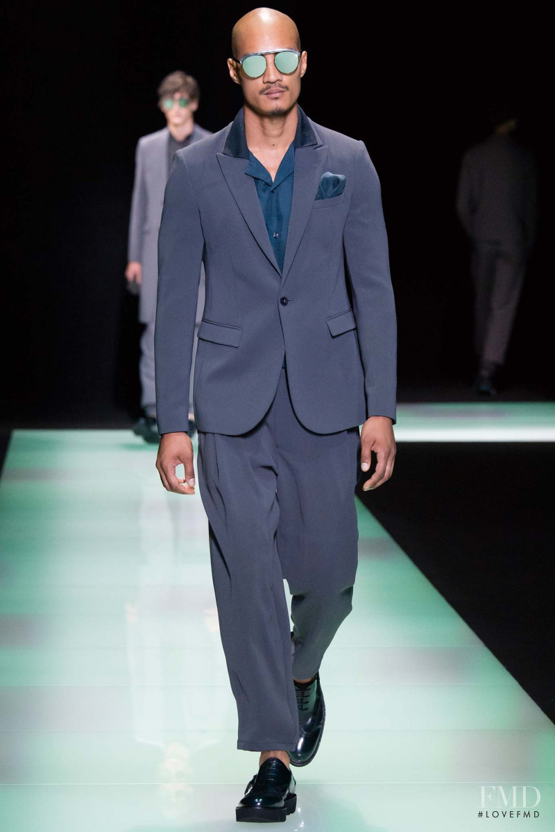 Paolo Roldan featured in  the Emporio Armani fashion show for Spring/Summer 2016