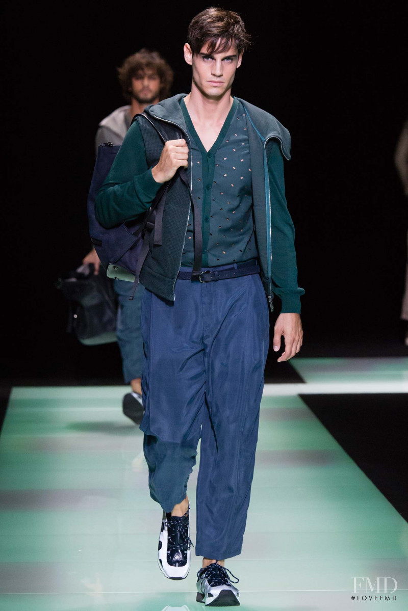Alessio Wilms featured in  the Emporio Armani fashion show for Spring/Summer 2016