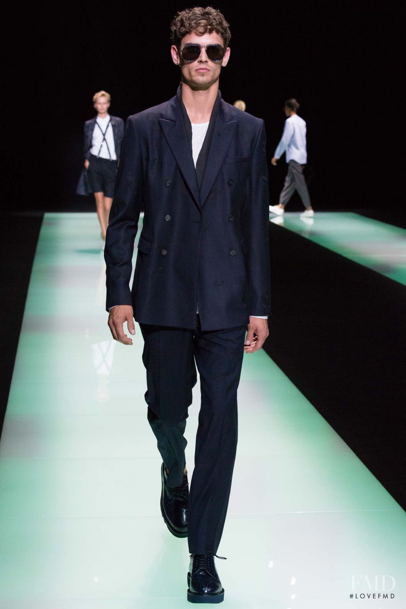 Arthur Gosse featured in  the Emporio Armani fashion show for Spring/Summer 2016