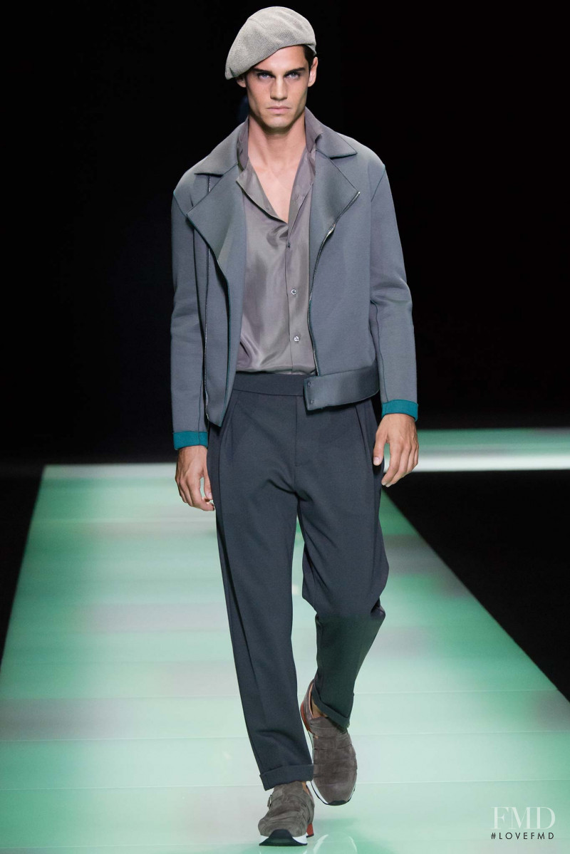 Alessio Wilms featured in  the Emporio Armani fashion show for Spring/Summer 2016