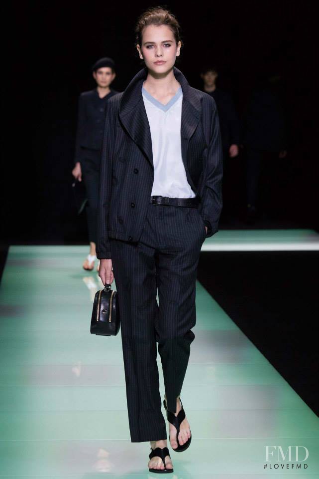 Darya Kostenich featured in  the Emporio Armani fashion show for Spring/Summer 2016