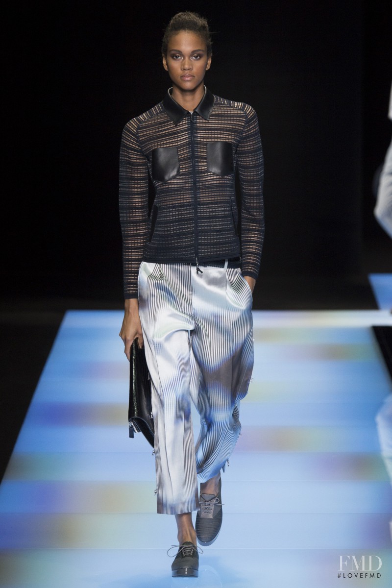 Melanie Engel featured in  the Giorgio Armani fashion show for Spring/Summer 2016