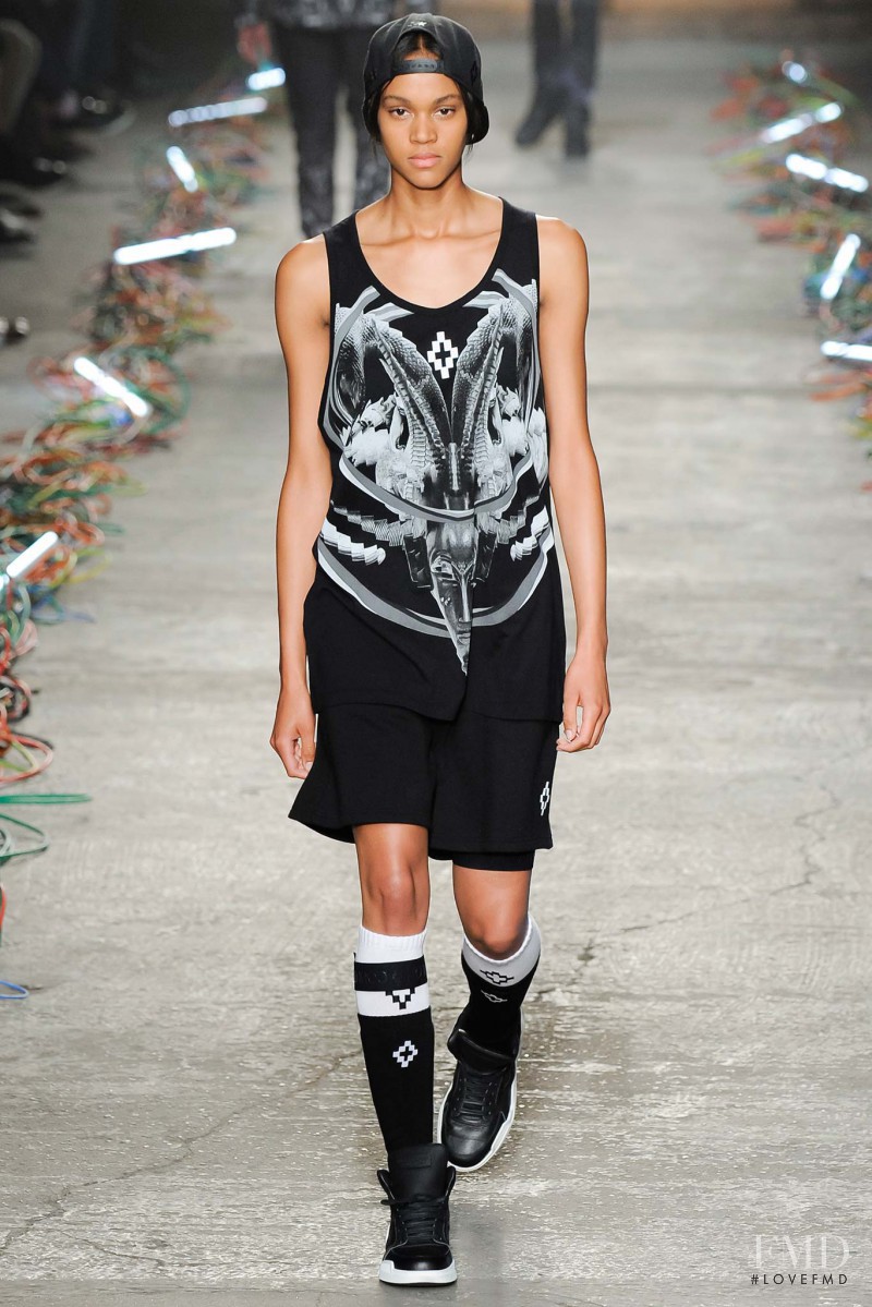 Melanie Engel featured in  the Marcelo Burlon County of Milan fashion show for Spring/Summer 2016