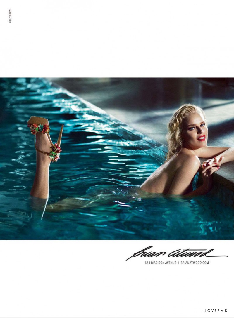Eva Herzigova featured in  the Brian Atwood advertisement for Spring/Summer 2013