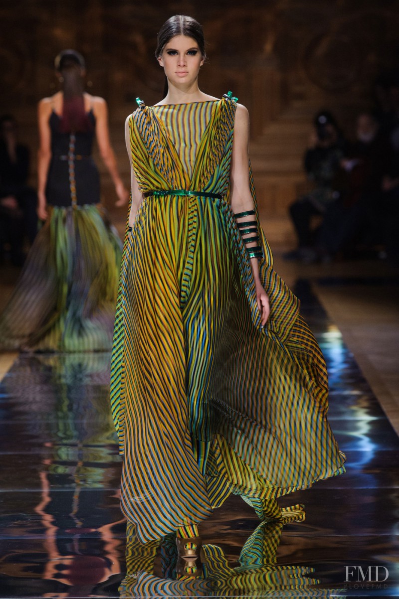 Livia Pillmann featured in  the Oscar Carvallo fashion show for Spring/Summer 2014