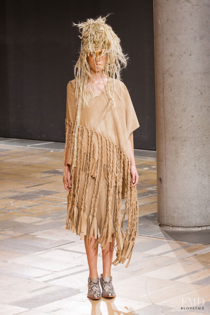 Caroline Mathis featured in  the Junya Watanabe fashion show for Spring/Summer 2014