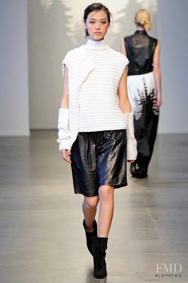 Tian Yi featured in  the Tess Giberson fashion show for Autumn/Winter 2014