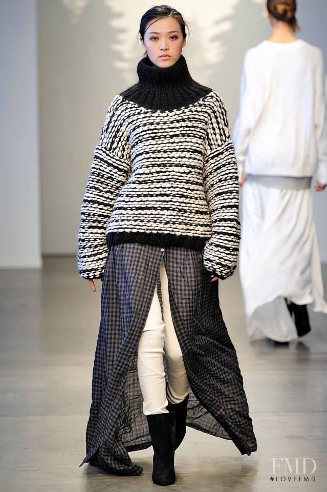 Tian Yi featured in  the Tess Giberson fashion show for Autumn/Winter 2014