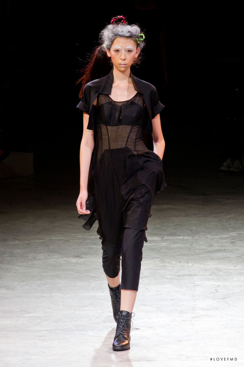 Issa Lish featured in  the Yohji Yamamoto fashion show for Spring/Summer 2014