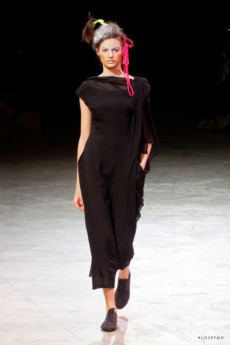 Bruna Ludtke featured in  the Yohji Yamamoto fashion show for Spring/Summer 2014