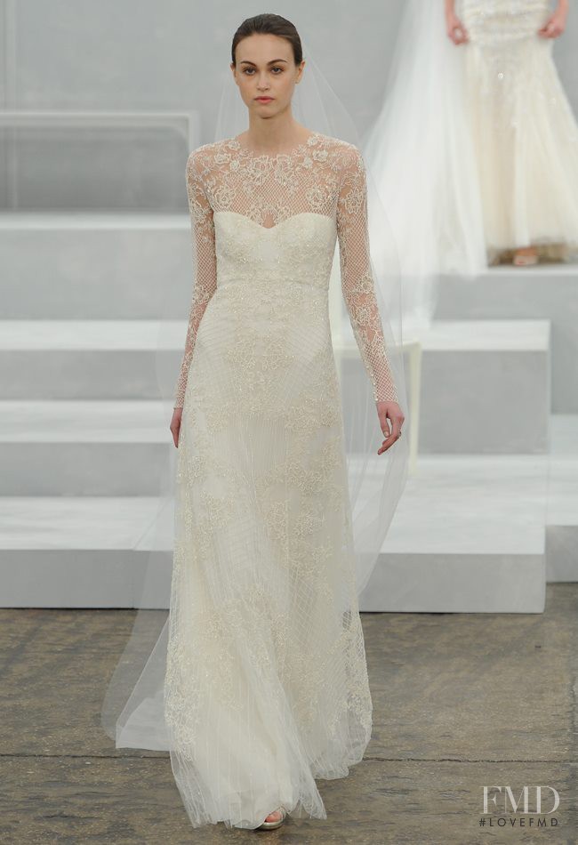 Sarah English featured in  the Monique Lhuillier Bridal fashion show for Spring/Summer 2015