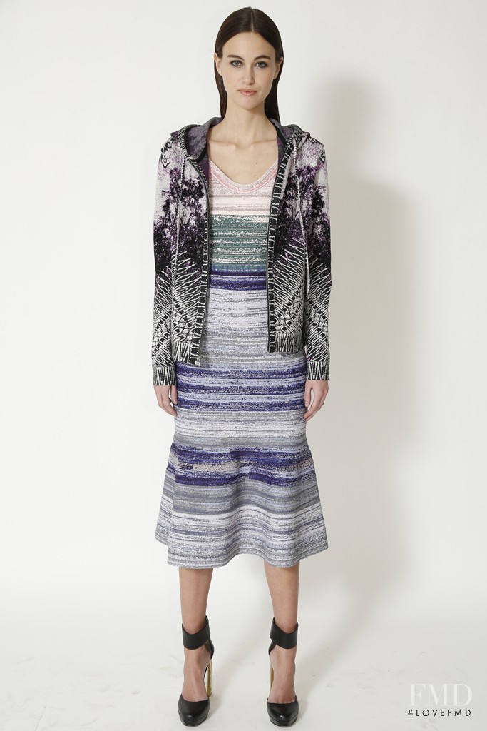 Sarah English featured in  the Herve Leger fashion show for Pre-Fall 2014
