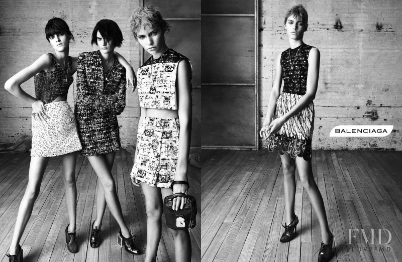 Kirstin Kragh Liljegren featured in  the Balenciaga advertisement for Spring/Summer 2013