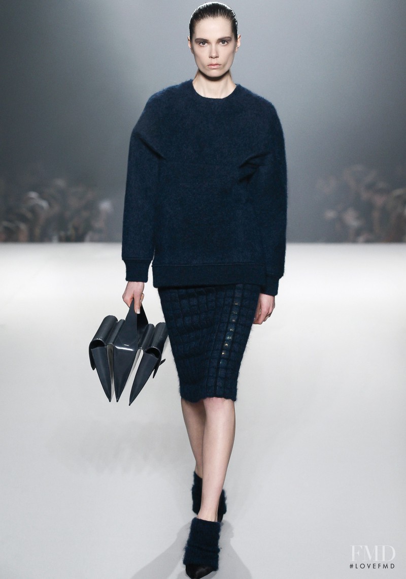 Caroline Brasch Nielsen featured in  the Alexander Wang fashion show for Autumn/Winter 2013