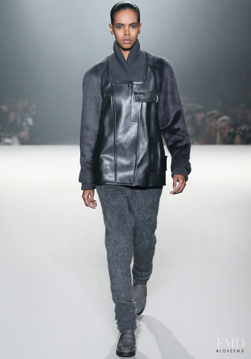 Grace Mahary featured in  the Alexander Wang fashion show for Autumn/Winter 2013