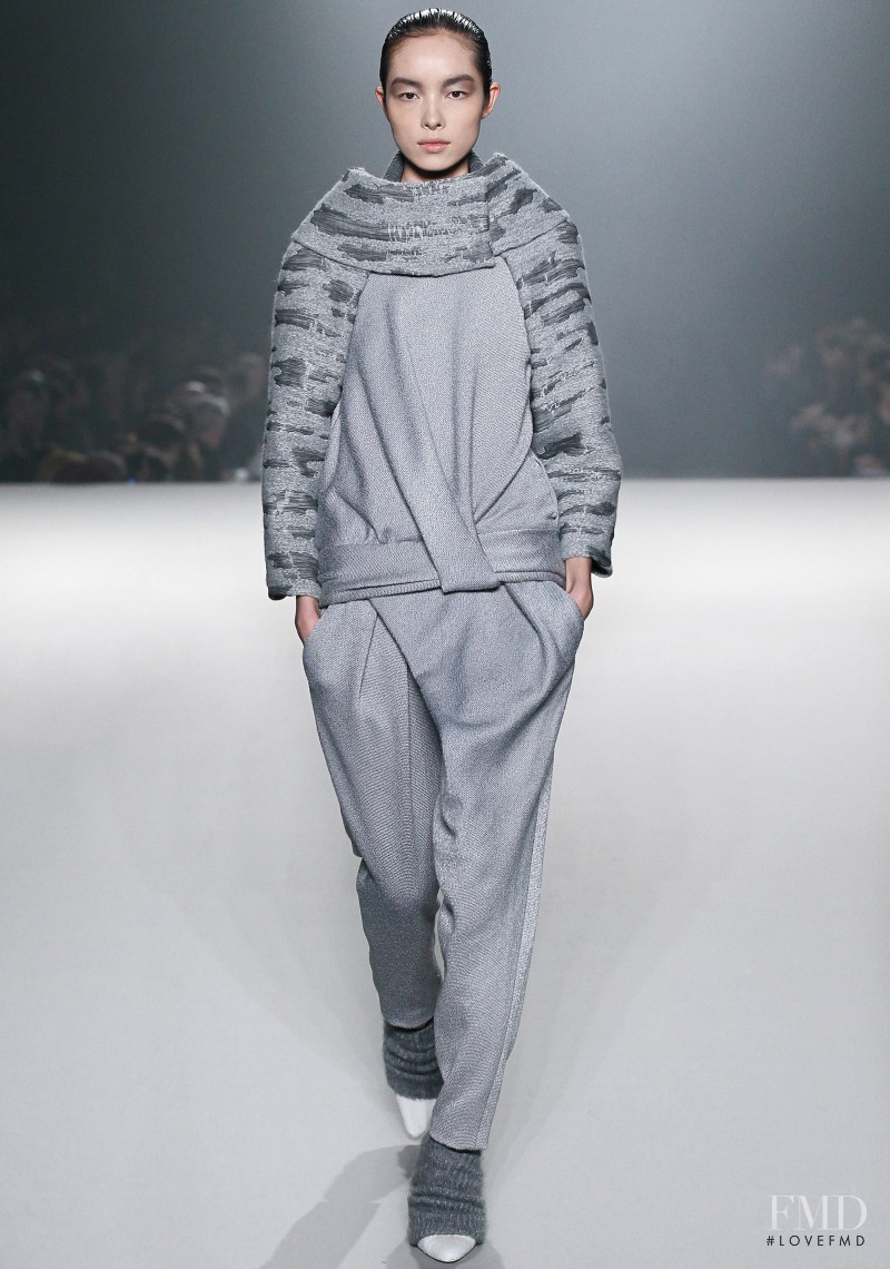 Fei Fei Sun featured in  the Alexander Wang fashion show for Autumn/Winter 2013