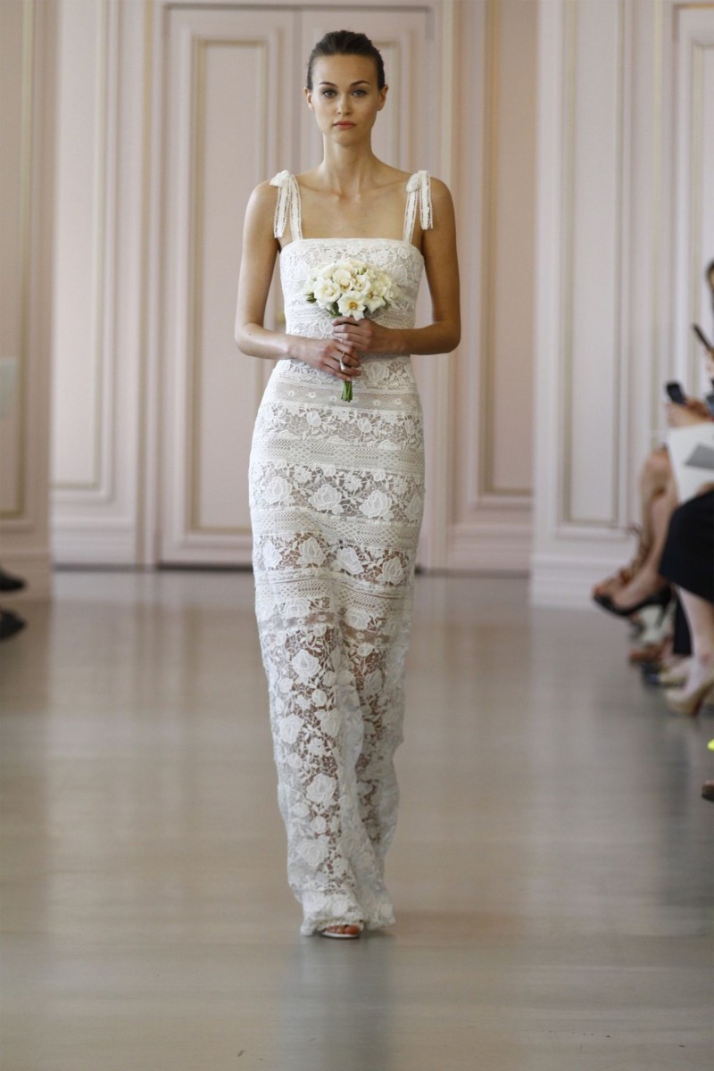 Sarah English featured in  the Oscar de la Renta Bridal fashion show for Spring/Summer 2016