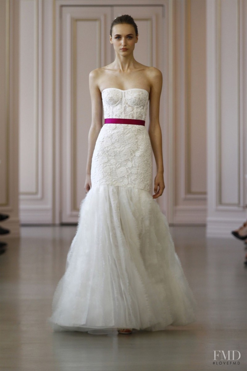 Stasha Yatchuk featured in  the Oscar de la Renta Bridal fashion show for Spring/Summer 2016