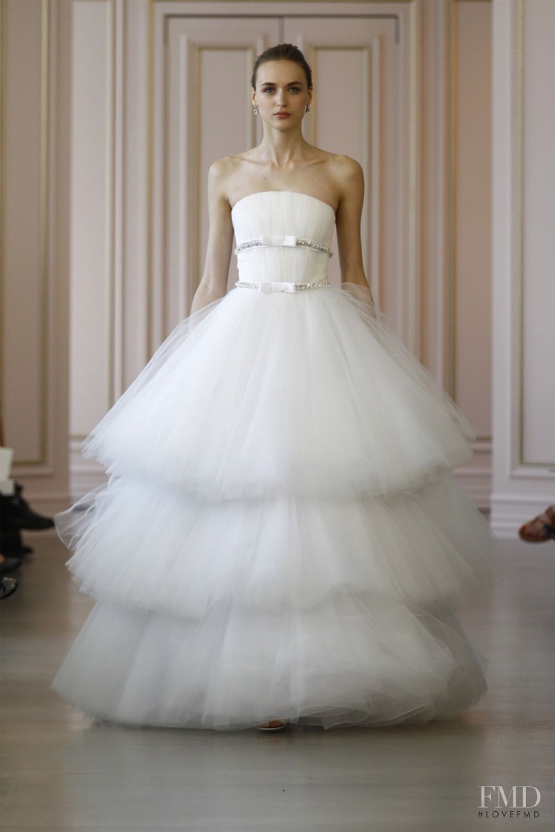 Stasha Yatchuk featured in  the Oscar de la Renta Bridal fashion show for Spring/Summer 2016