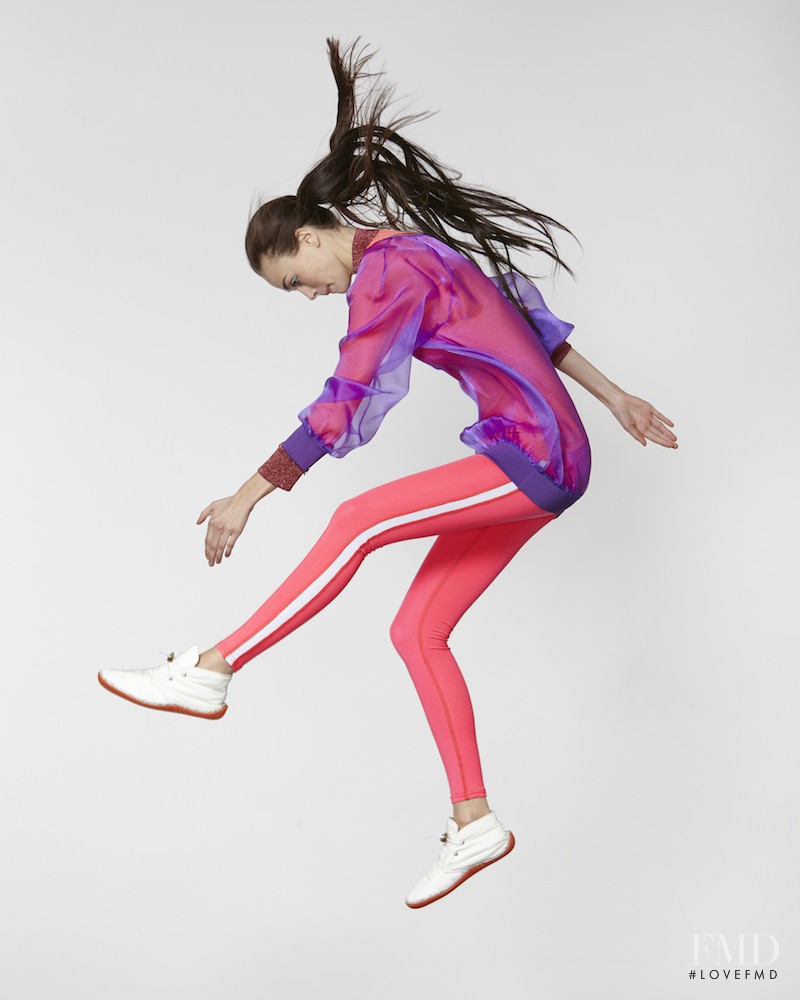 Sarah English featured in  the Cynthia Rowley ROWLEY Fitness lookbook for Autumn/Winter 2015